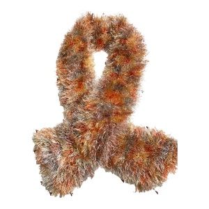 Fuzzy Pumpkin Spice Eyelash Scarf